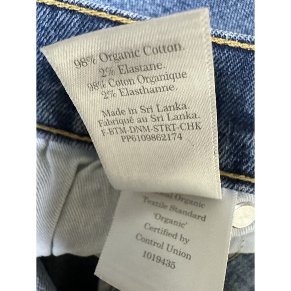 Everlane The Original Cheeky High Rise Straight Leg Jeans Worn In Mid Blue Sz 28 - Picture 11 of 12